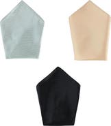 Trafalgar The Gatsby 12 inch Solid Silk Pocket Square Trio