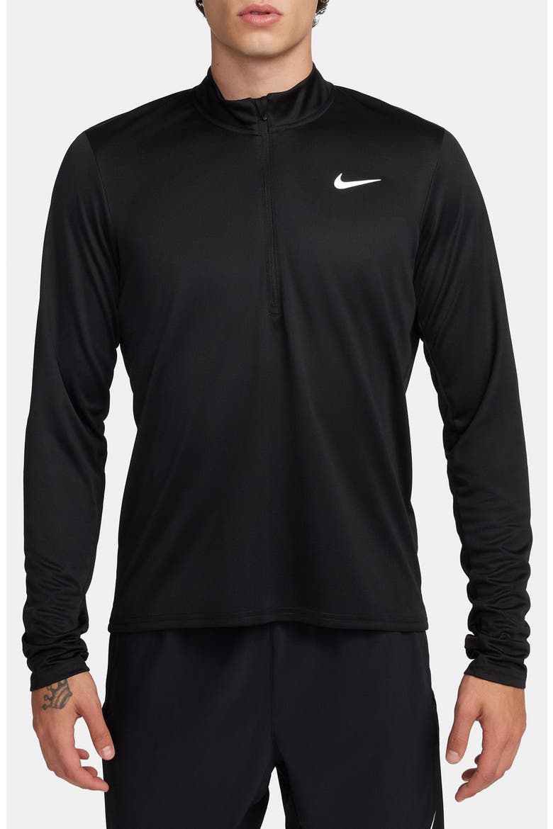 Dri-FIT Half Zip Running Top, Main, color, BLACK/ REFLECTIVE SILVER