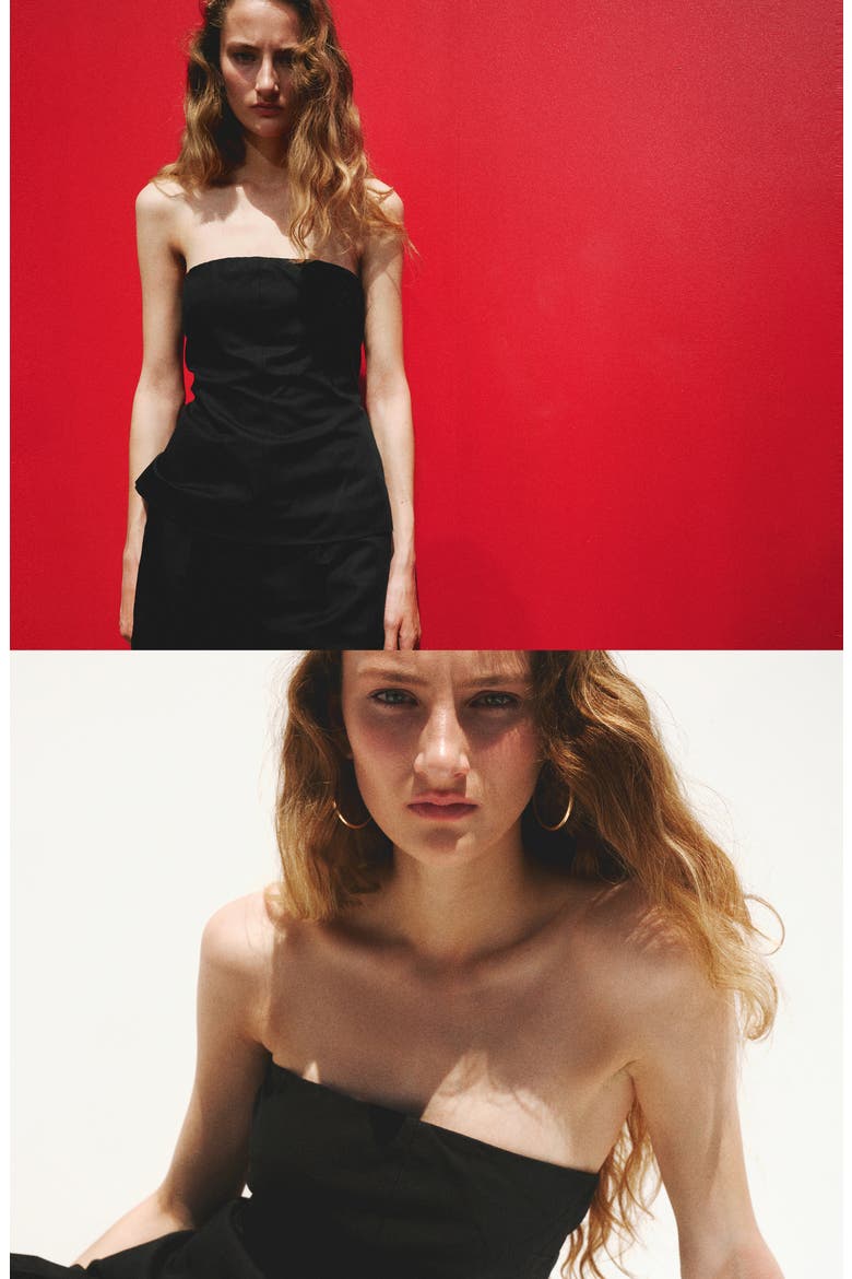 Bandeau Top, Alternate, color, BLACK