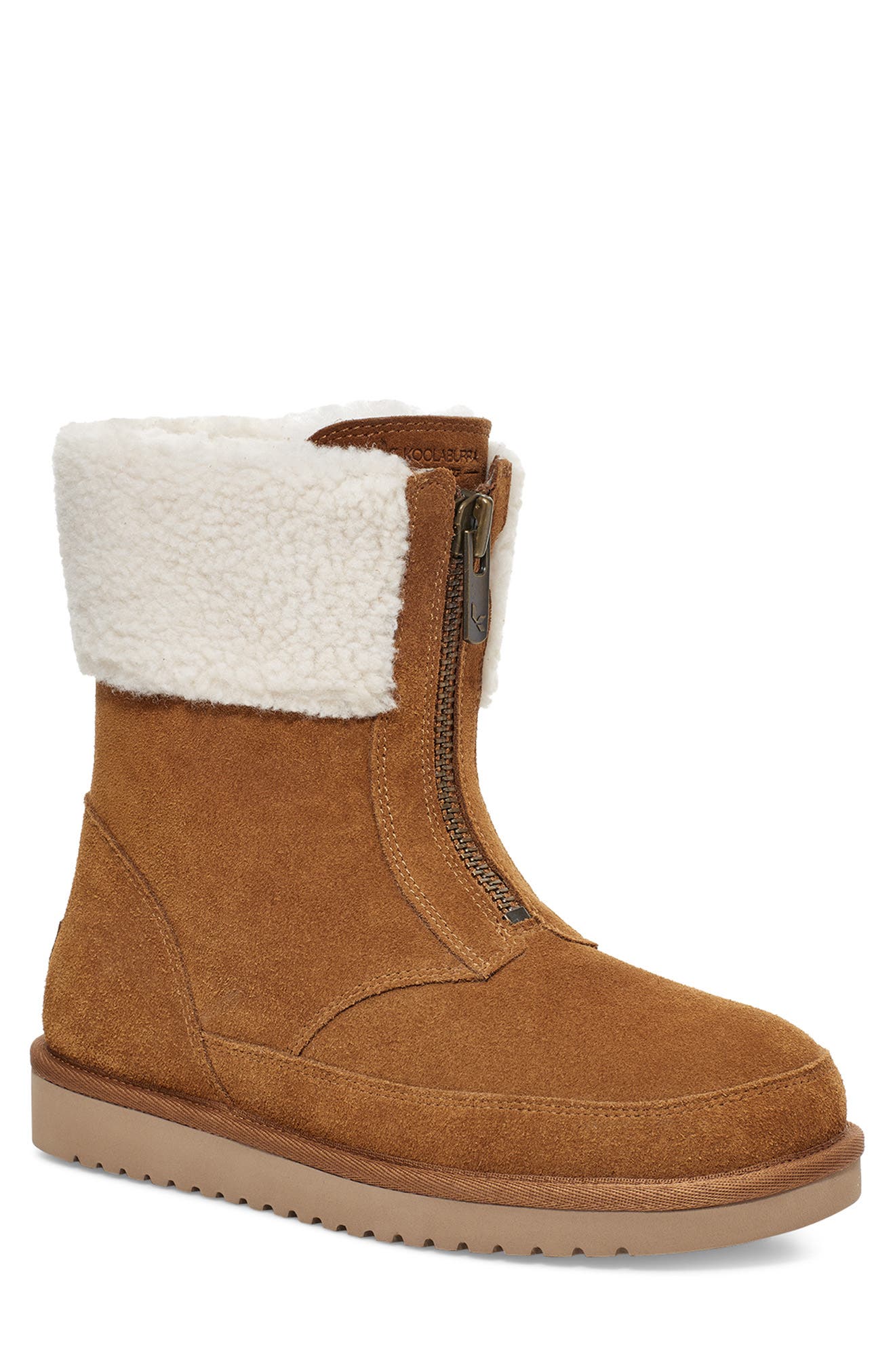 KOOLABURRA BY UGG Lytta Faux Shearling Lined Short Boot, Main, color, CHESTNUT