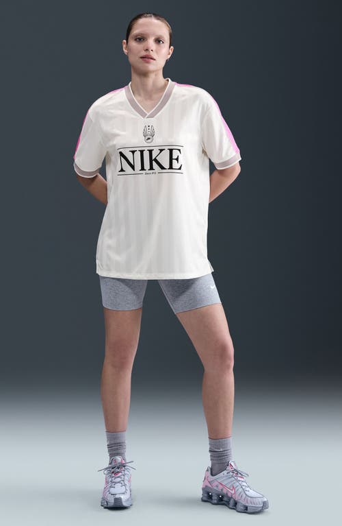 Nike Sportswear V-neck Graphic Jersey In White