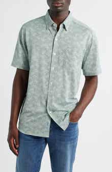 Tommy Bahama San Lucio Lotos Floral IslandZone® Short Sleeve Cotton Blend Button-Up Shirt