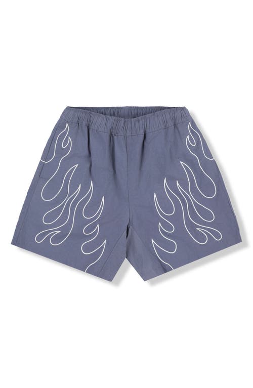 Pleasures Fiery Nylon Running Shorts In Grey