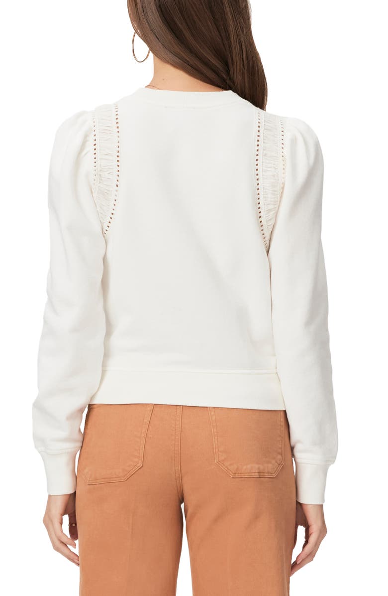 PAIGE Dorea Cotton Sweatshirt, Alternate, color, Ivory