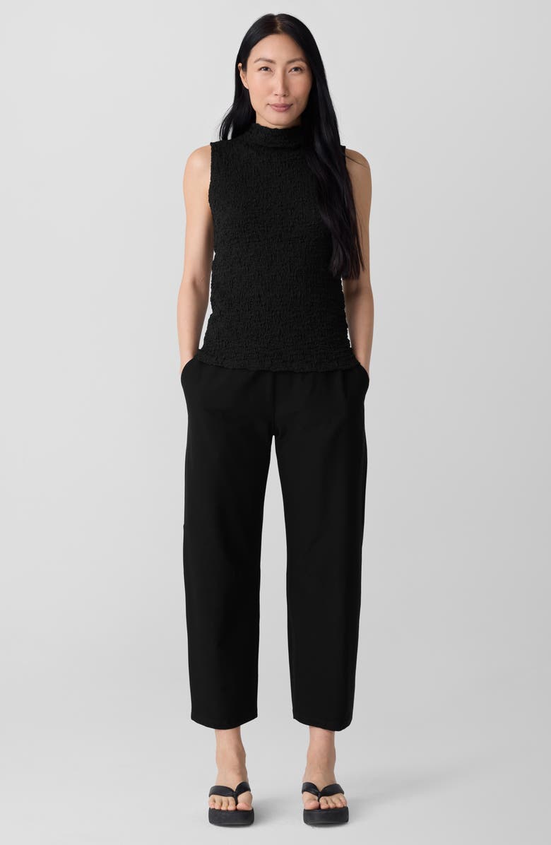 Eileen Fisher Ankle Barrel Leg Pants, Alternate, color, Black