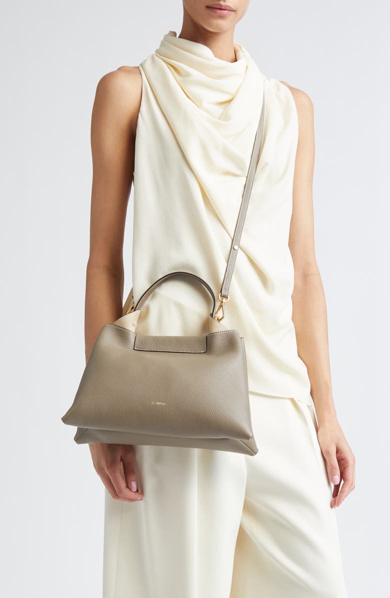 Ree Projects Elieze Medium Leather Handbag, Alternate, color, Dark Taupe Grey