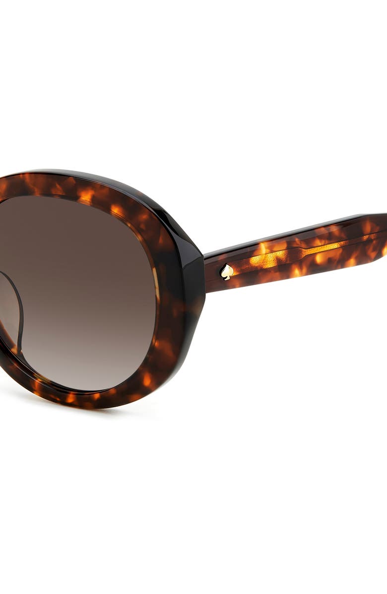 Kate Spade New York avah 56mm gradient round sunglasses, Alternate, color, Havana/ Brown Gradient