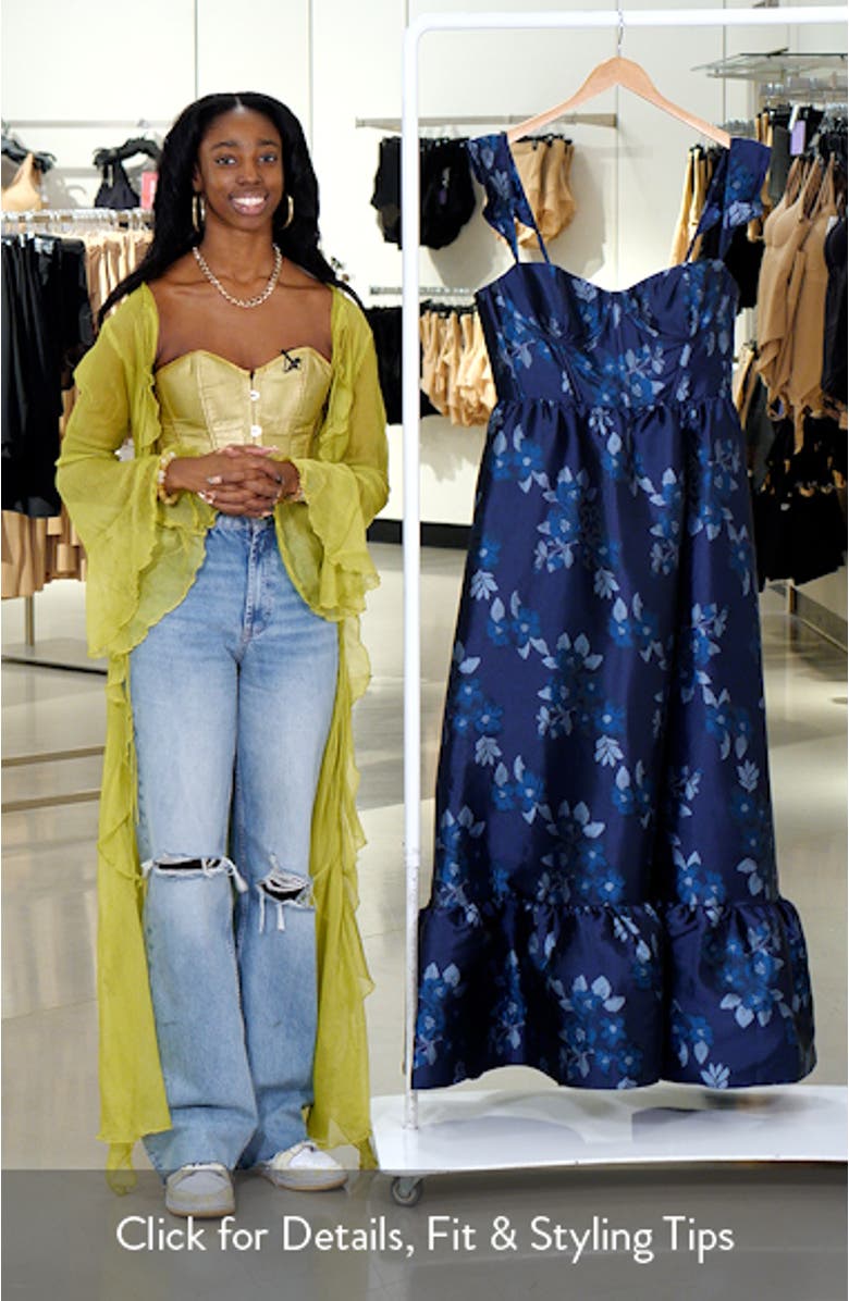 Baroque Rose Structured Bodice Gown, sales video thumbnail