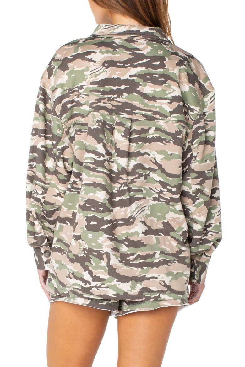 Dawn Light Camo Button-Up Shirt, Alternate, color, OIL GREEN