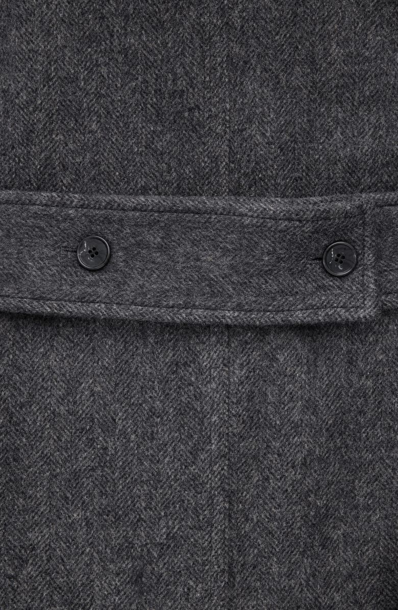 COS Oversize Herringbone Recycled Wool Blend Coat, Alternate, color,