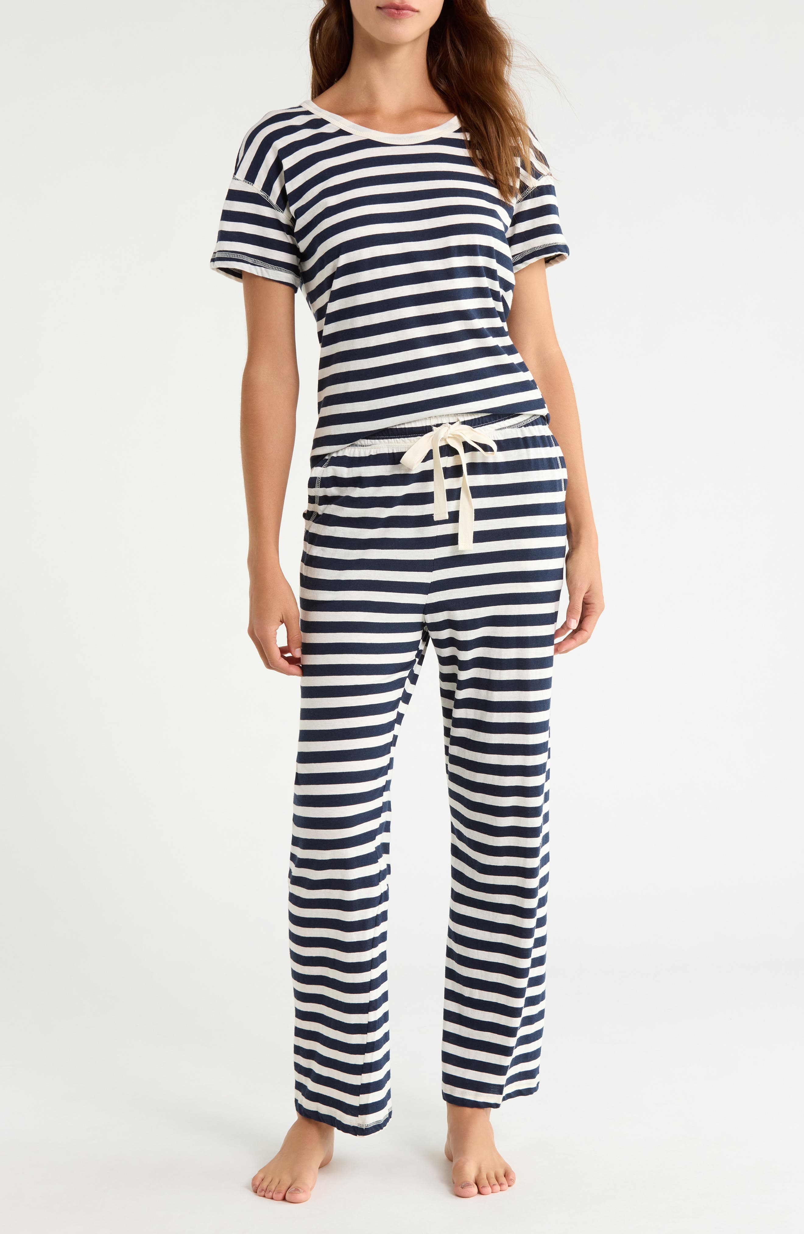 selected DEEP NAVY/ CREAM STRIPE