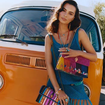 Kensington Leather Fringe Crossbody Bag