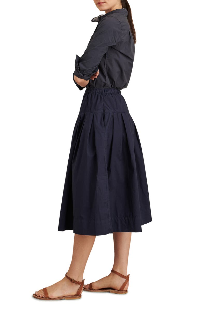 Alex Mill Paper Poplin Pull-On Midi Skirt, Alternate, color,