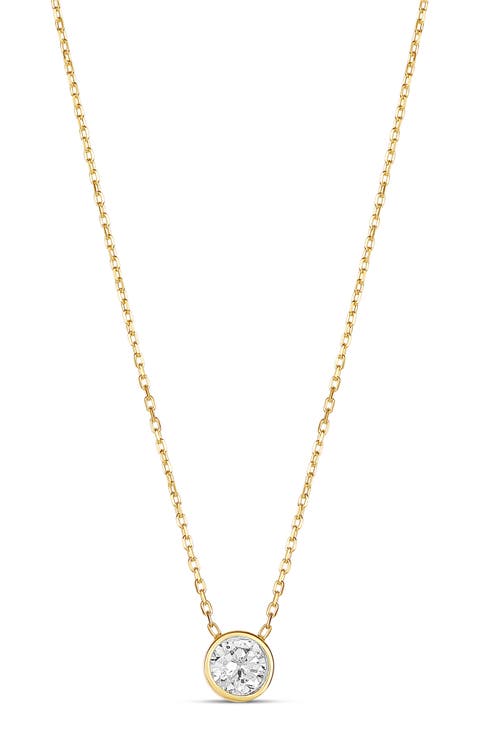 Mini Heart Bezel Pendant Necklace