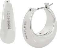 AllSaints Engraved Small Tube Hoop Earrings