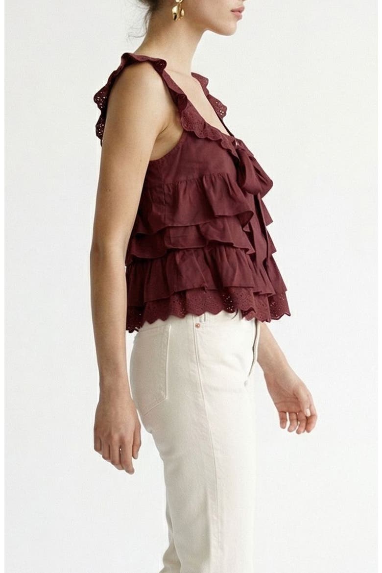Sandy Sleeveless Layered Top, Alternate, color, ANDORRA