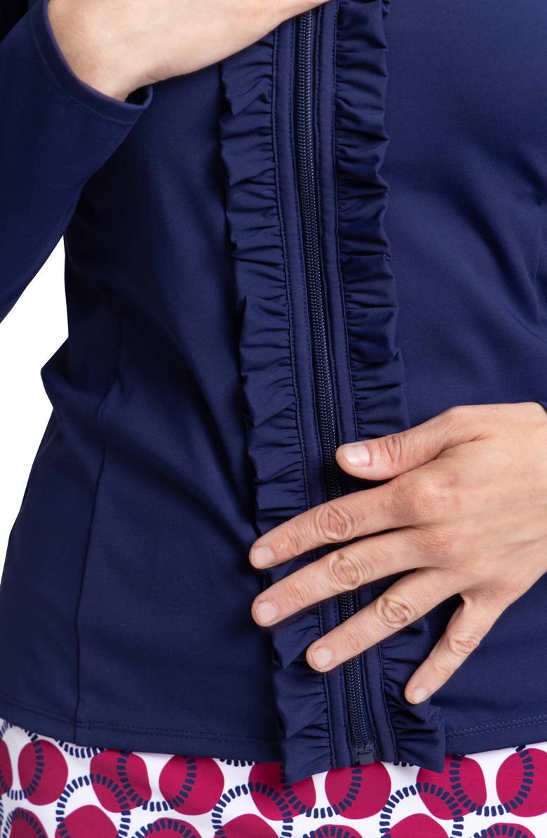 KINONA Ruffle in the Rough Long Sleeve Golf Top, Alternate, color, 