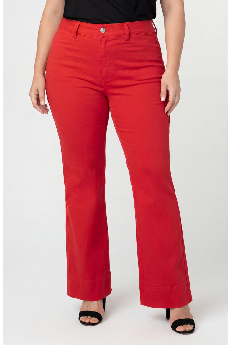 Lucy High Waist Bootcut Jeans, Main, color, SUNDANCE RED