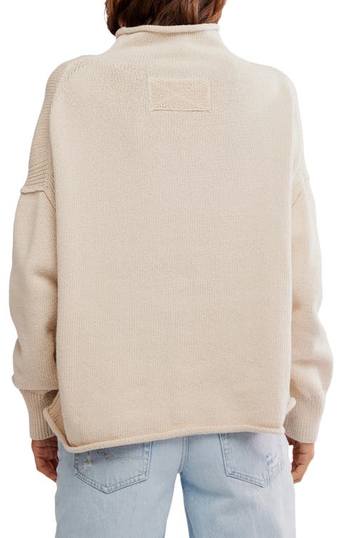 Free People Torres Turtleneck Sweater In Gray