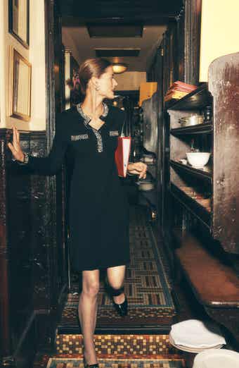 Boden Crystal Embellished Knit Shift Dress