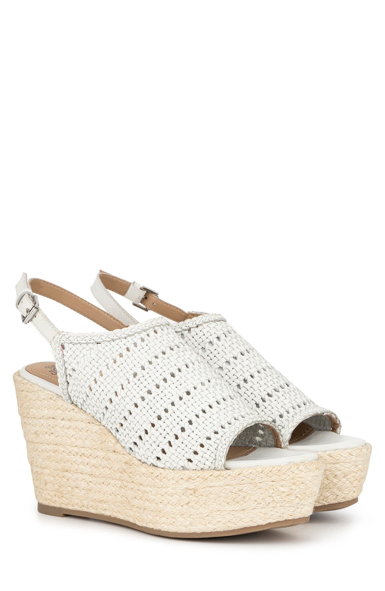 VINTAGE FOUNDRY Cynthia Platform Wedge Sandal, Alternate, color, White
