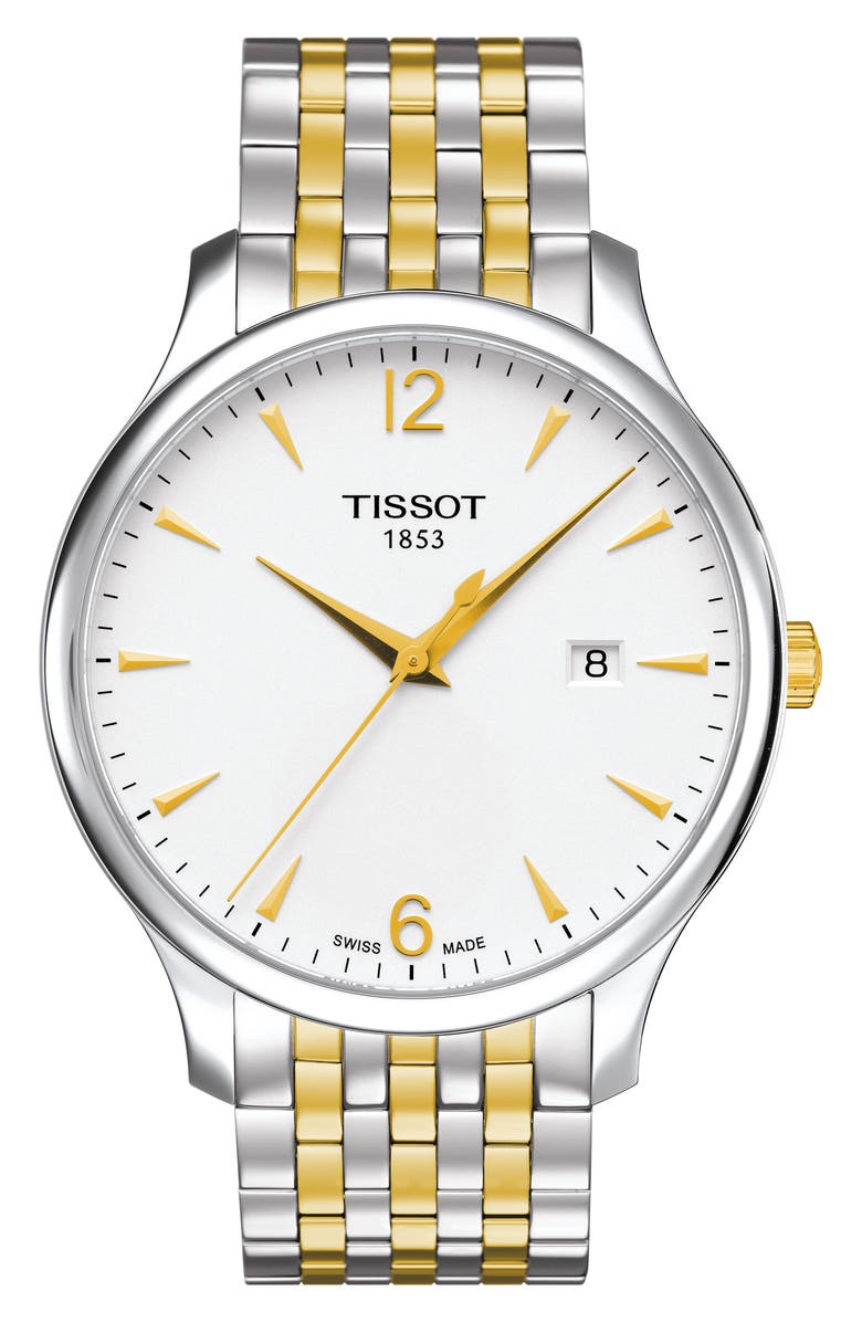 Tissot Tradition Two-Tone Bracelet Watch, 42mm, Main, color,