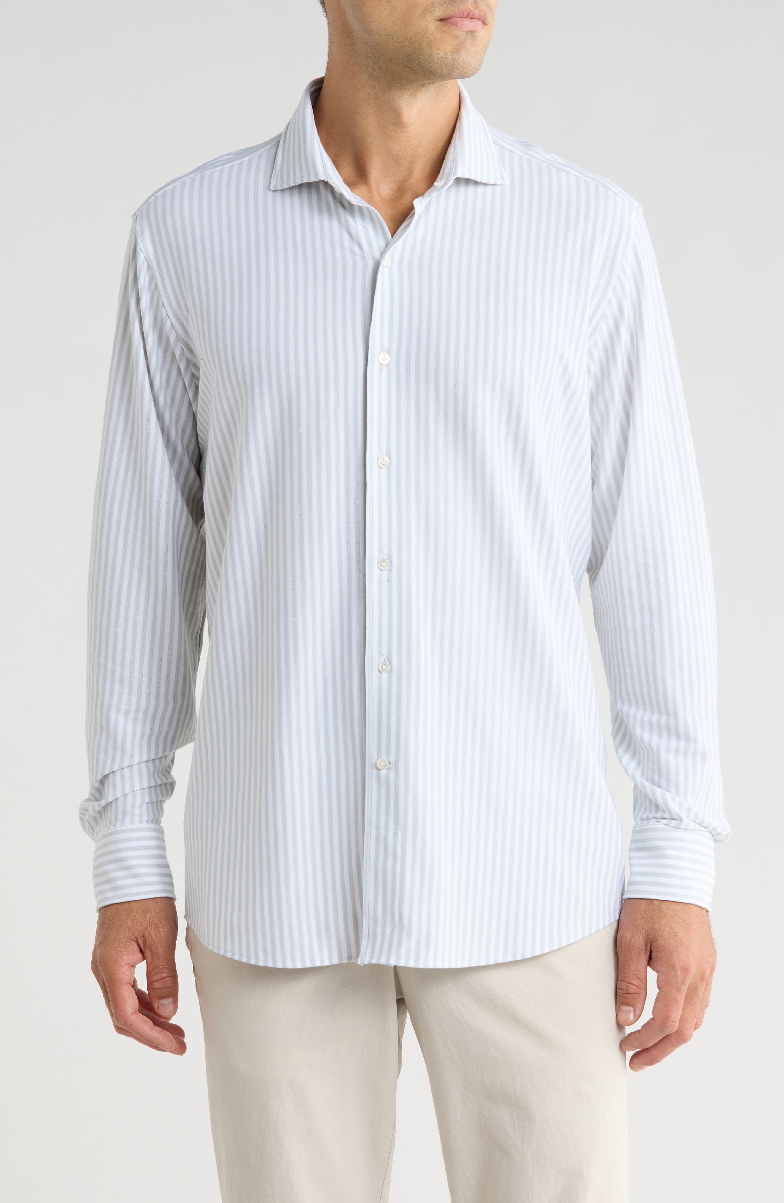 Peter Millar Crown Crafted Excursionist Flex Stripe Button-Up Shirt