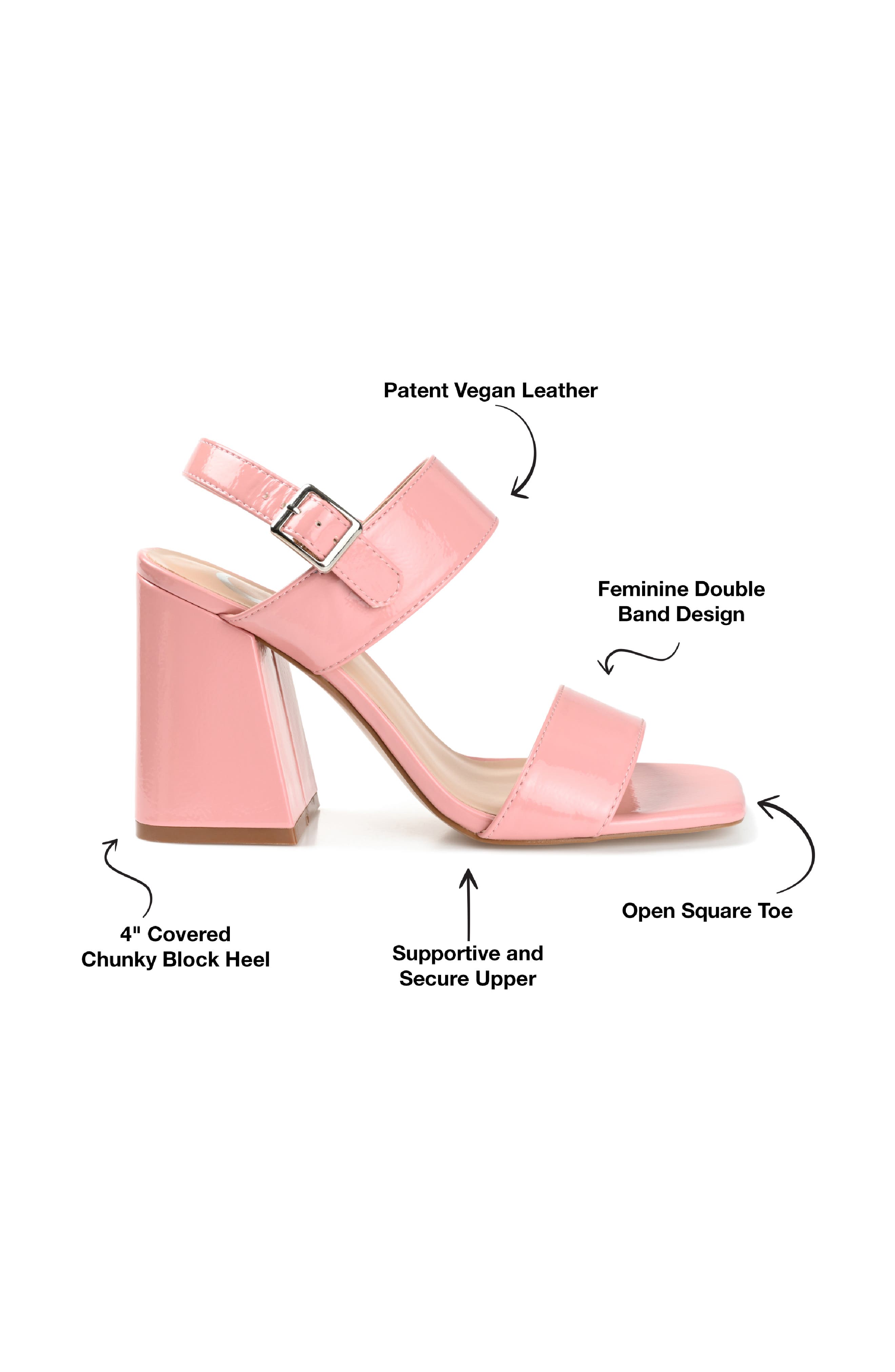 Journee Collection Adras Block Heel Sandal, Alternate, color, Pink