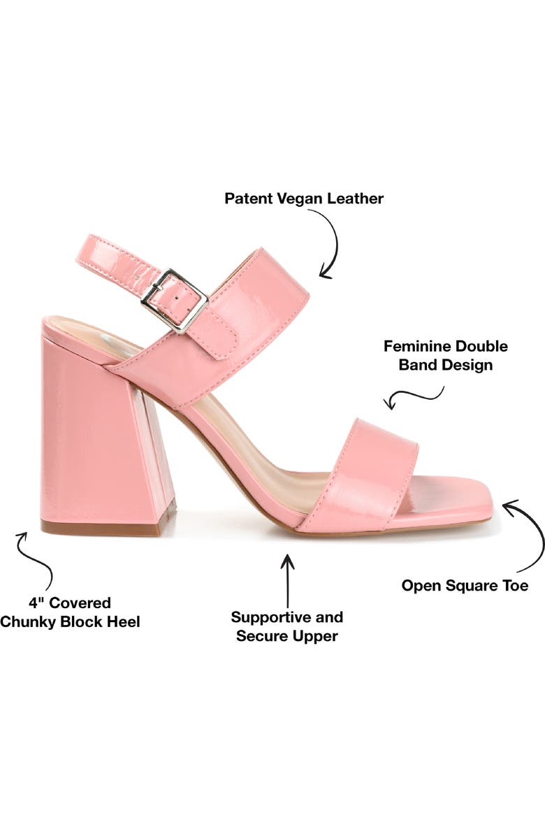 Journee Collection Adras Block Heel Sandal, Alternate, color, Pink