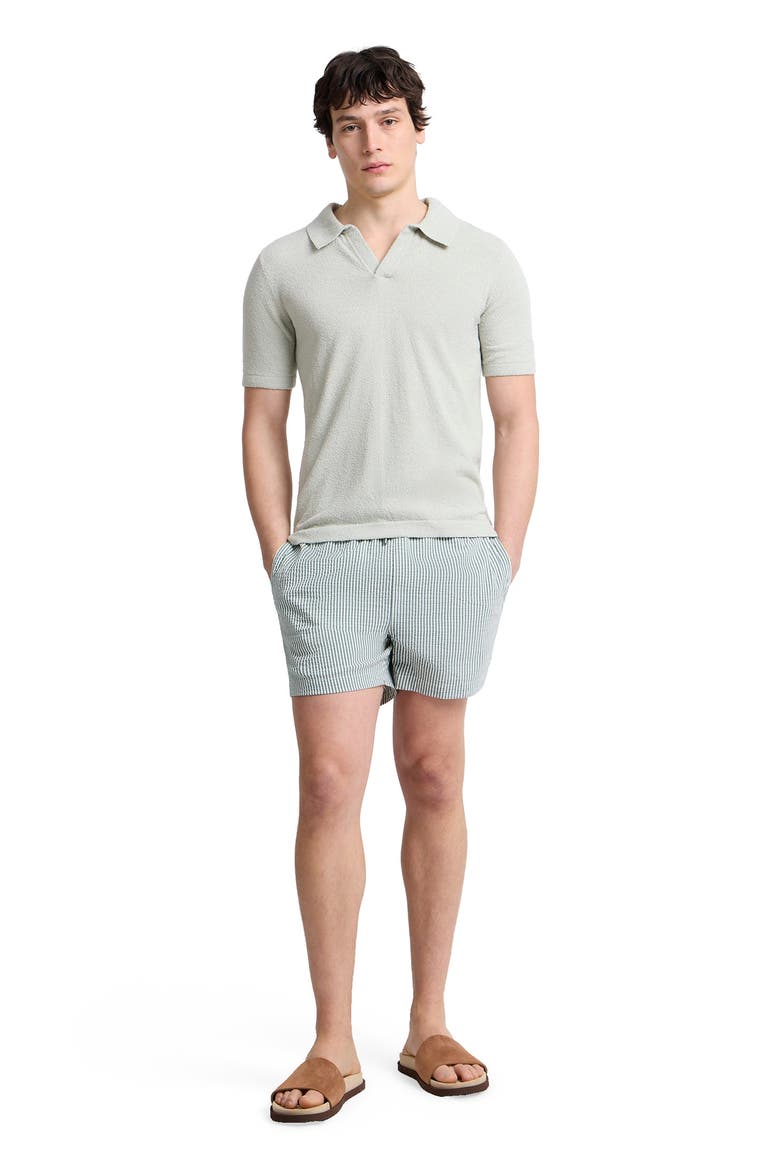 Boucle Knit Johnny Polo, Main, color, Muted Sage