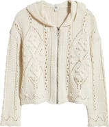 BDG Urban Outfitters Crochet Zip Front Hoodie