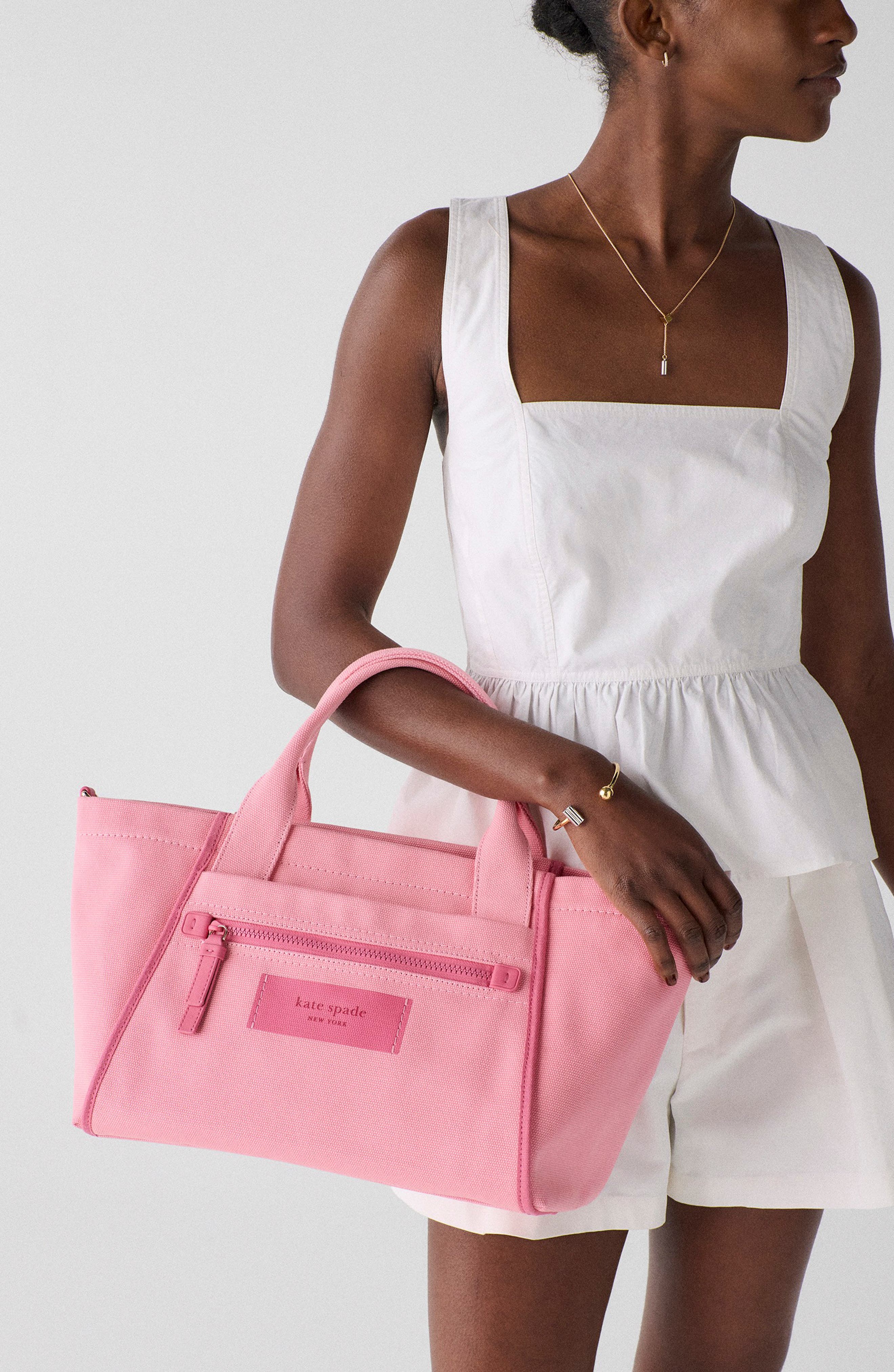 dash canvas tote bag, Alternate, color, PINK MULTI