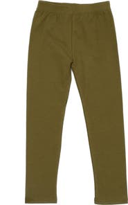 Leveret Girls Cotton Leggings, Solid Colors