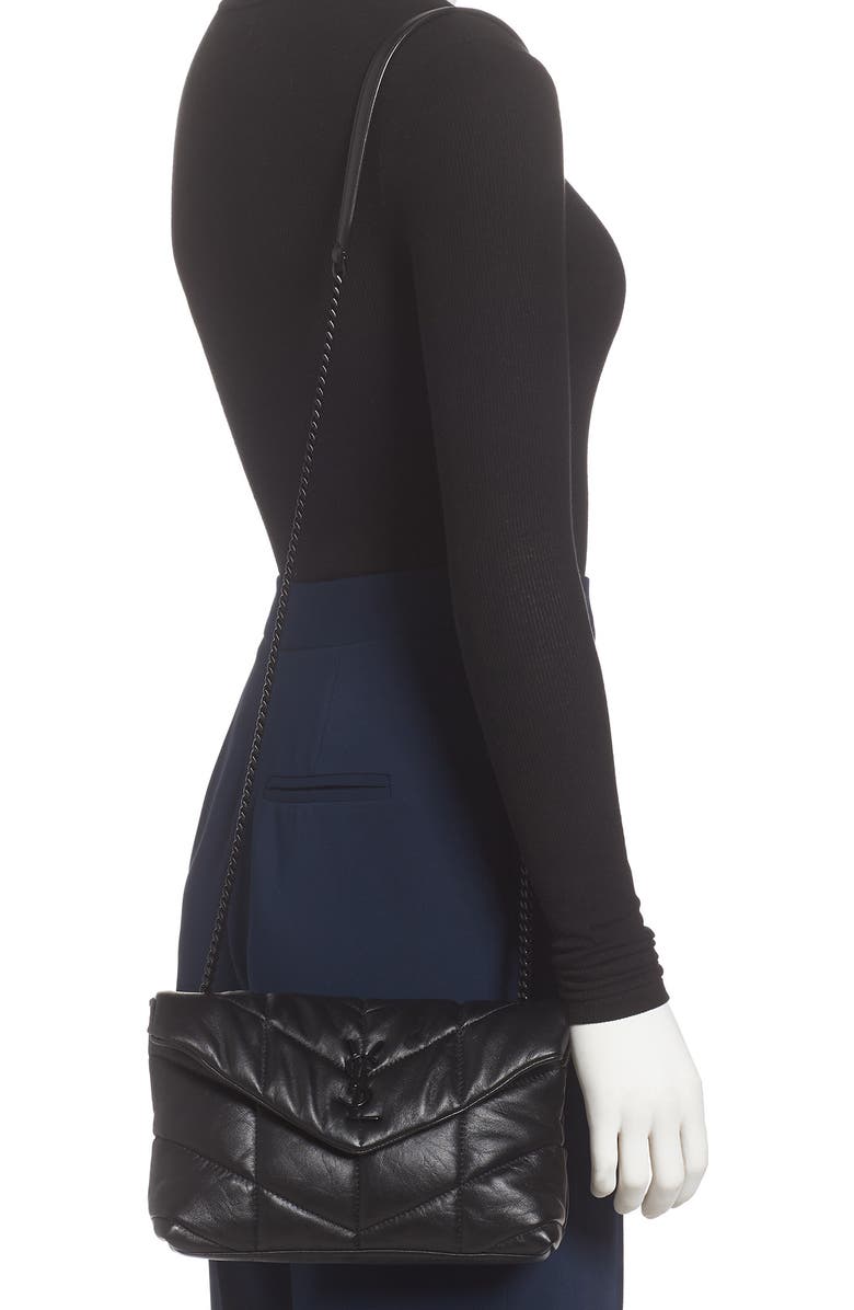 Saint Laurent Toy Loulou Puffer Quilted Leather Crossbody Bag, Alternate, color,