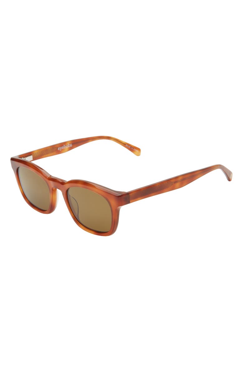 eyebobs Humble Narrator 49mm Small Polarized Square Sunglasses, Alternate, color, Caramel Tortoise/ Brown