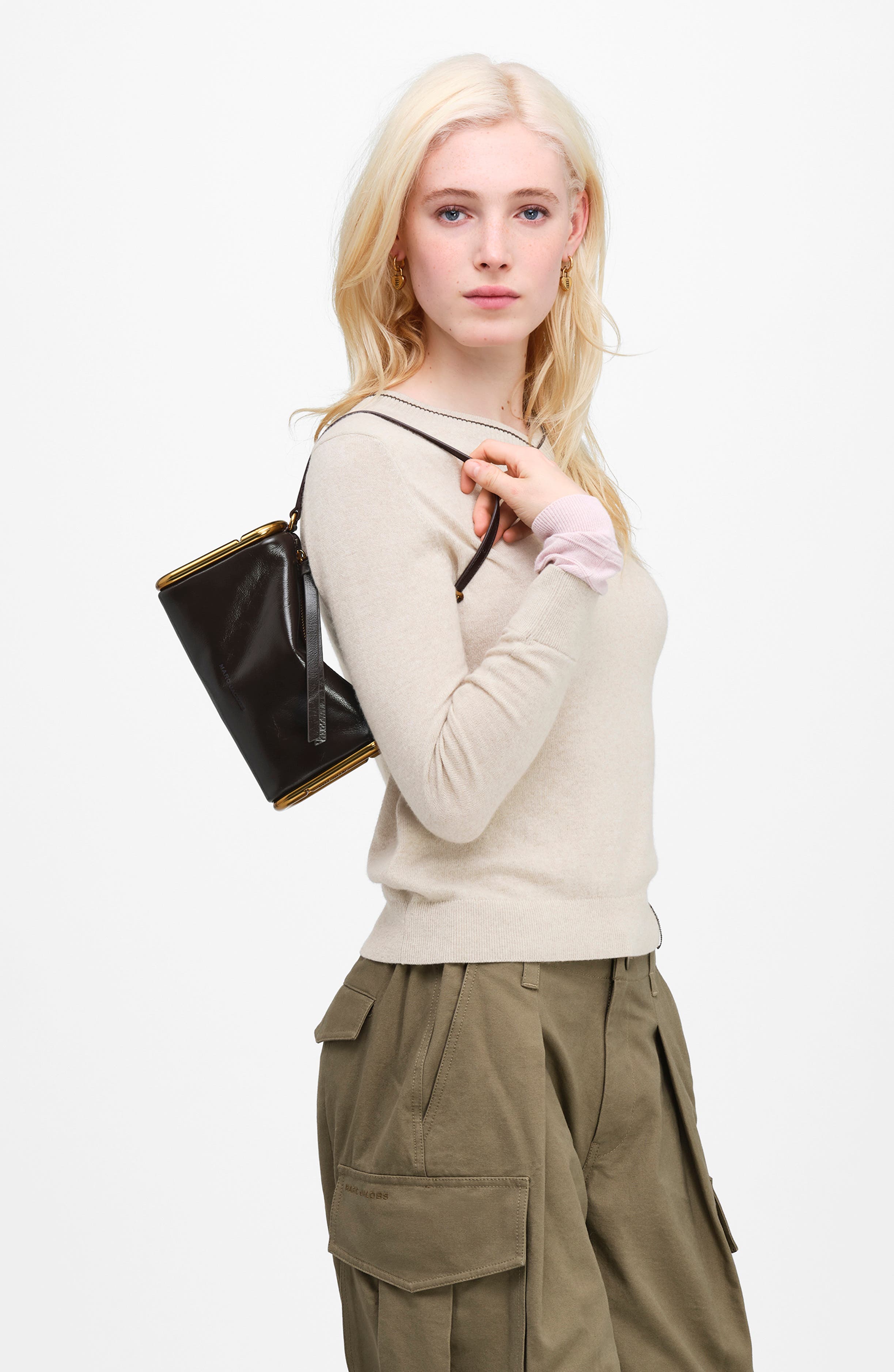 Small Scene Suede Shoulder Bag, Alternate, color, FONDANT