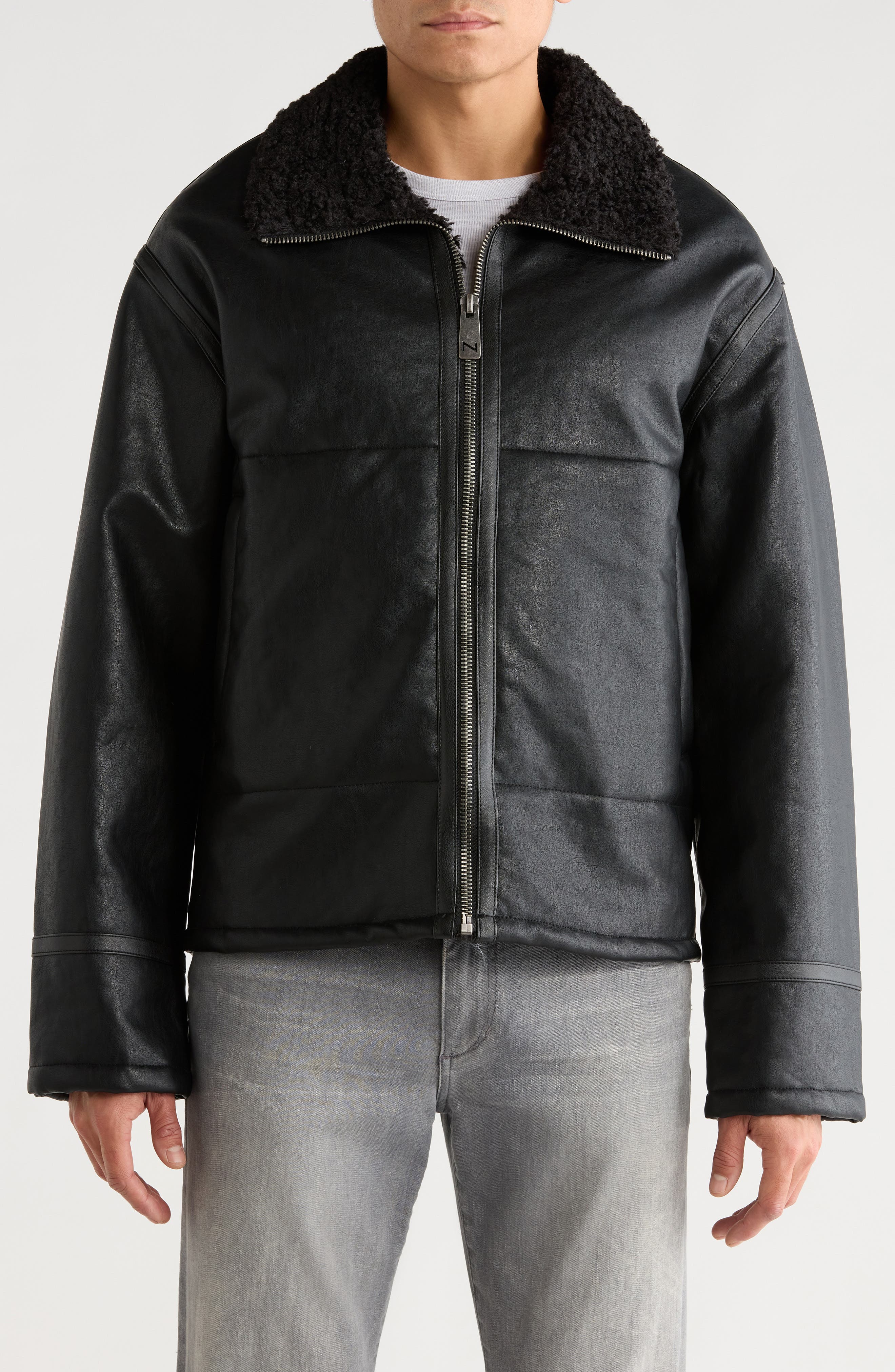 Noize Faux Leather Short Jacket