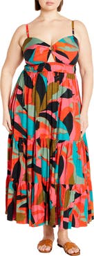 City Chic Harlow Print Sleeveless Maxi Dress