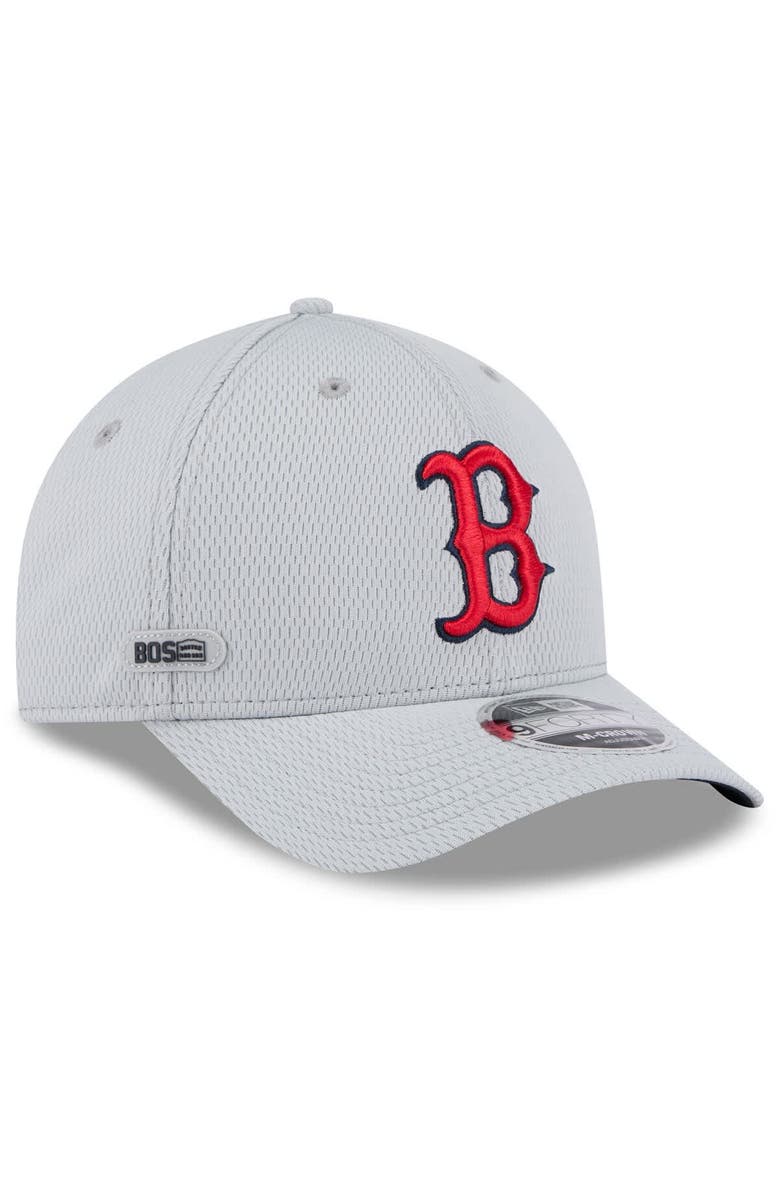 New Era Men's New Era Gray Boston Red Sox 2025 MLB Clubhouse 9FORTY M-Crown Adjustable Hat, Main, color, 