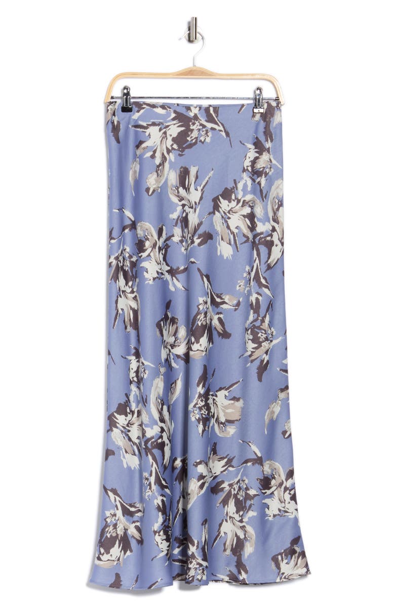NORDSTROM RACK Textured Satin Bias Maxi Skirt, Alternate, color, Blue- Grey Billie Abstract