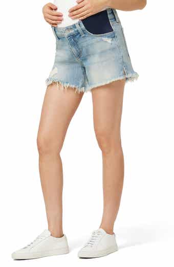 The Ozzie Frayed Denim Maternity Shorts