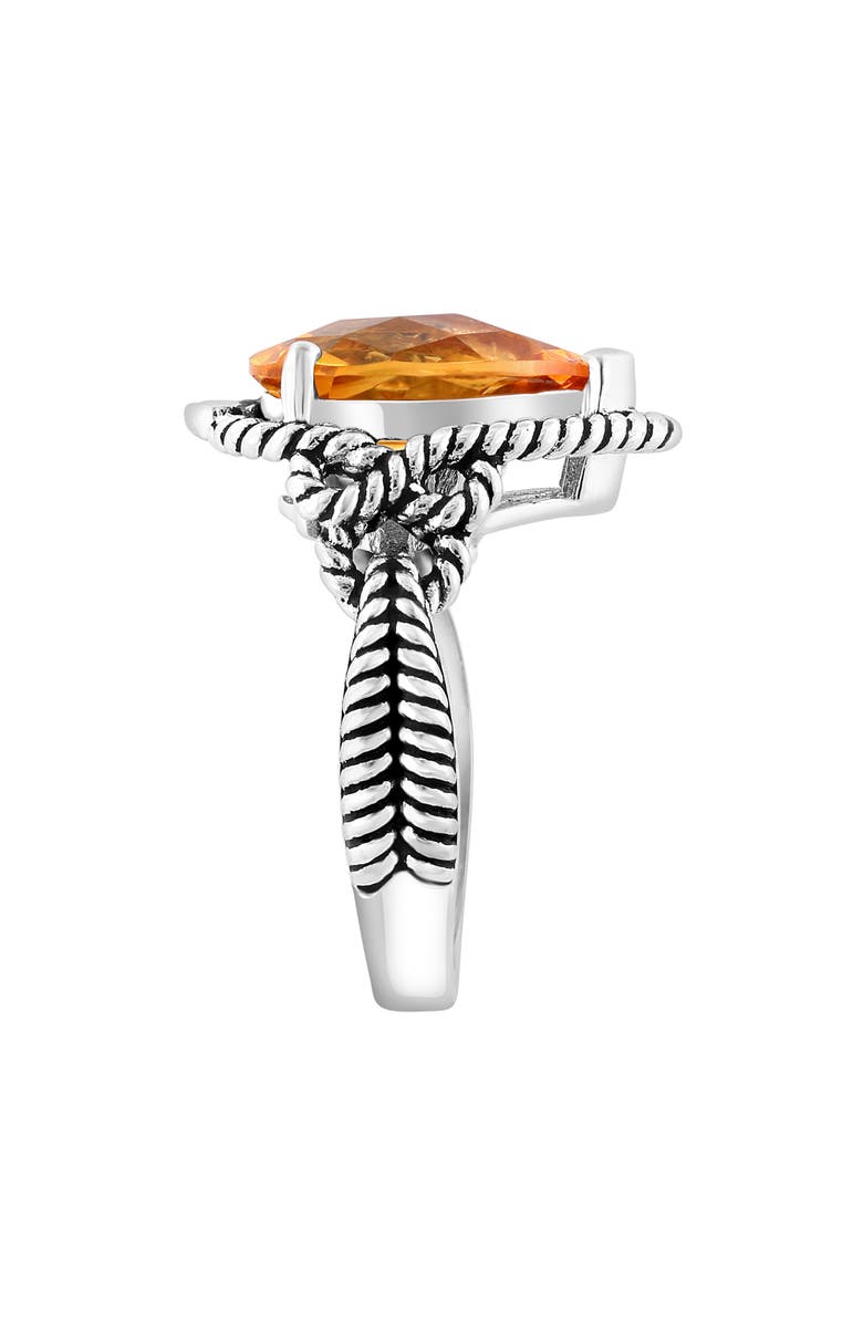 EFFY Sterling Silver & 18K Yellow Gold Citrine Ring, Alternate, color, Orange