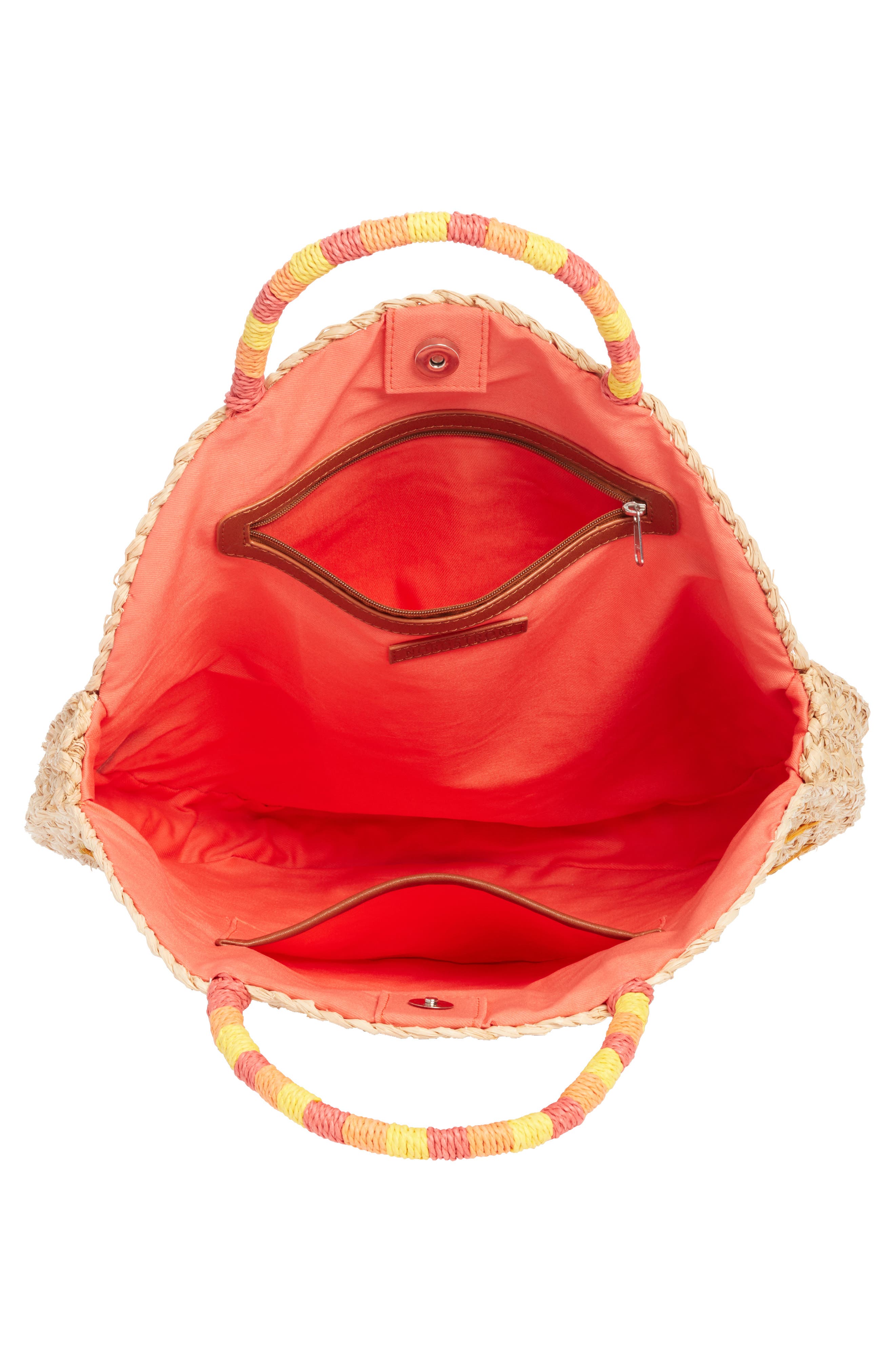 Nordstrom Shine Raffia Circular Tote, Alternate, color, 