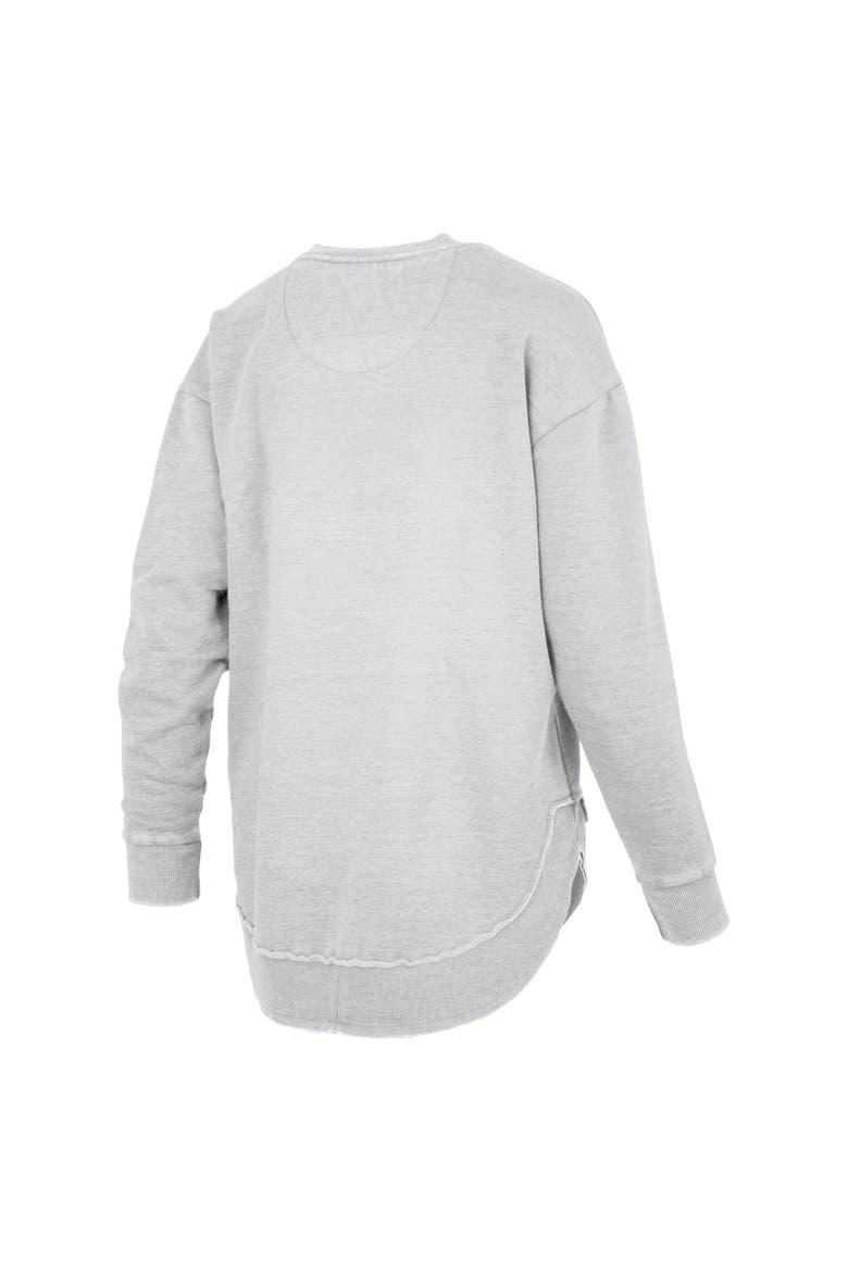 Women's Pressbox  Heather Gray Ohio State Buckeyes Marcus East Hall Poncho V-Neck Sweatshirt, Alternate, color, Heather Gray