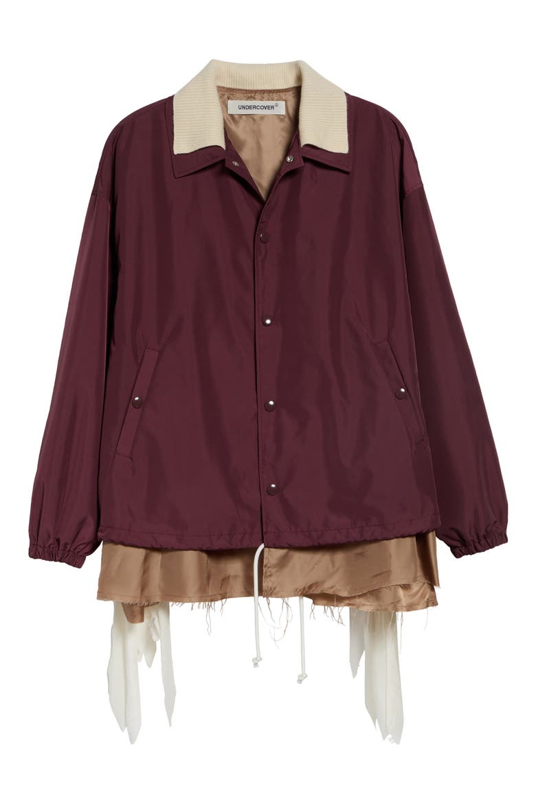 Mixed Media Jacket, Main, color, BORDEAUX
