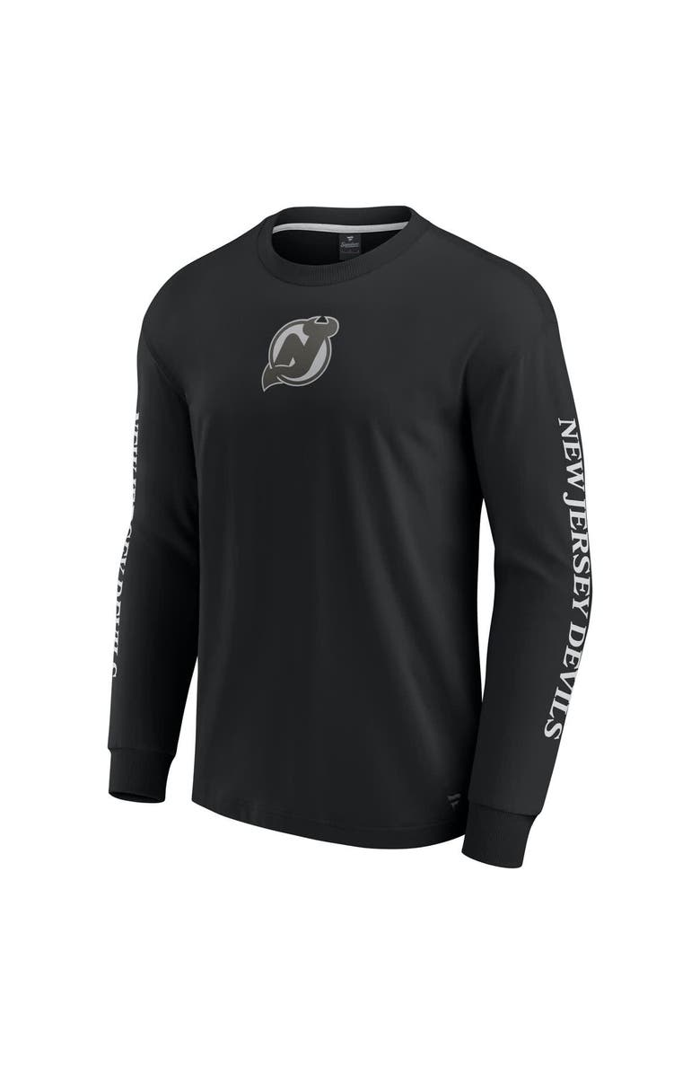 FANATICS Men's Fanatics Black New Jersey Devils Elements Strive Long Sleeve T-Shirt, Alternate, color, Black