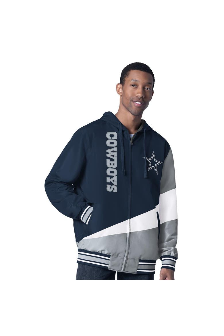 Men's G-III Sports by Carl Banks Navy/Charcoal Dallas Cowboys Dual Threat Reversable Full-Zip Hooded Jacket, Main, color, Navy
