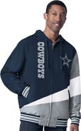 G-III SPORTS BY CARL BANKS Men's G-III Sports by Carl Banks Navy/Charcoal Dallas Cowboys Dual Threat Reversable Full-Zip Hooded Jacket