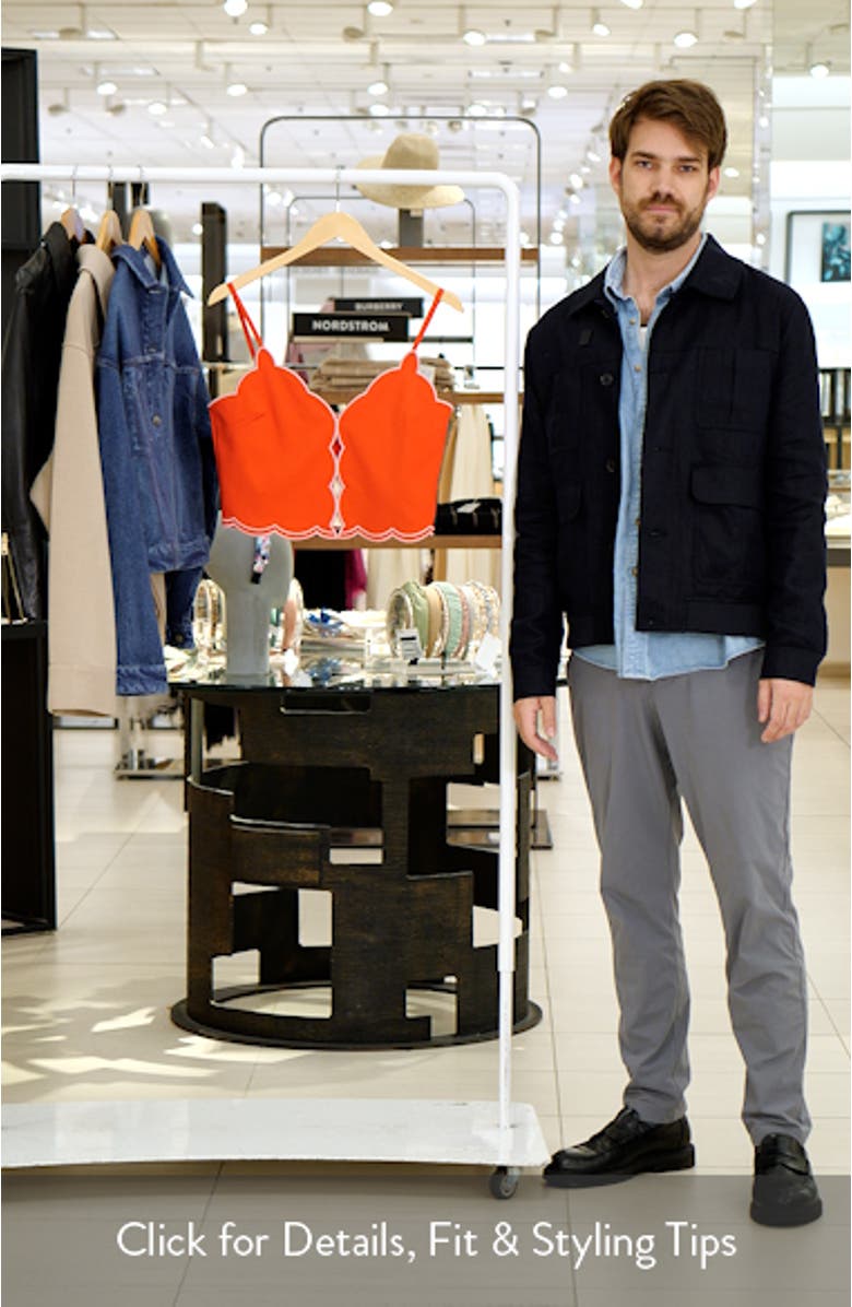 Tilda Scallop Cotton Blend Crop Camisole, sales video thumbnail