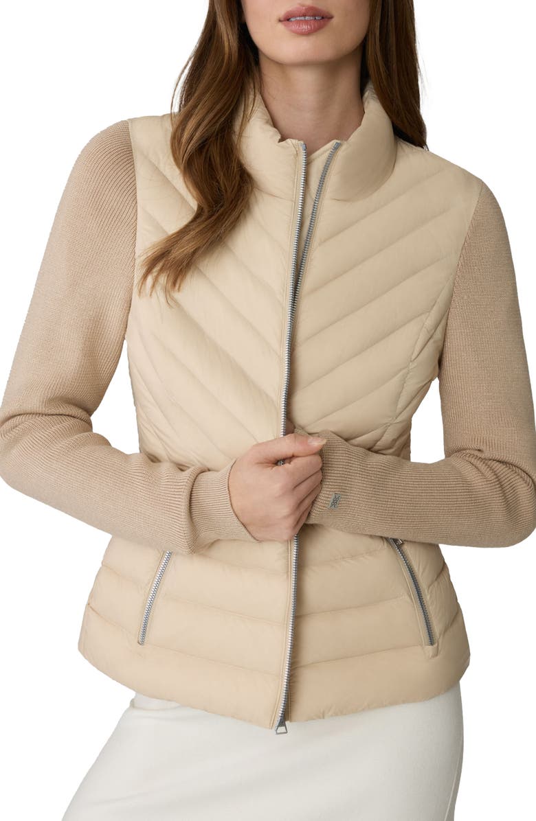 Soia & Kyo Bexley Mixed Media 700 Fill Power Down Puffer Jacket, Alternate, color, 